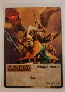 TSR Spellfire CCG 1st Ed. WINGED HORROR Card #194 of 400 Greyhawk Adventures - Image 1