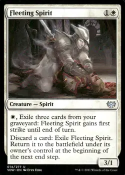 Fleeting Spirit 014/277 Innistrad Crimson Vow MTG Magic the Gathering card - Image 1