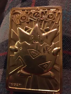 1999 Pokemon Togepi 24k Gold Plated Trading Card - Image 1