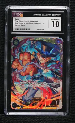 2024 One Piece Card Game: 500 Years in The Future OP07 Japanese SEC Sabo CGC 10 - Image 1