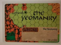 TSR Spellfire CCG 1st Ed. THE YEOMANRY Card #115 of 400 Greyhawk Adventures - Image 1