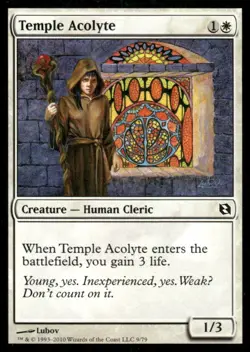 Temple Acolyte Duel Decks MTG Magic the Gathering card - Image 1