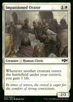 Impassioned Orator 012/259 Ravnica Allegiance MTG Magic the Gathering card - Image 1