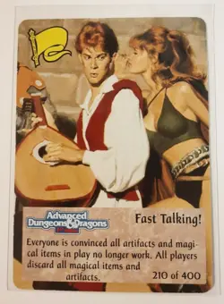 TSR Spellfire CCG 1st Ed. FAST TALKING! Card #210 of 400 AD&D 1994 - Image 1