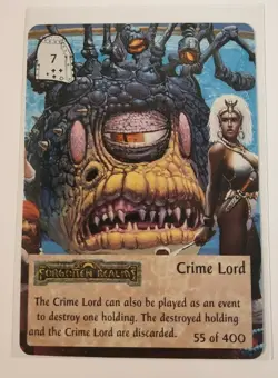 TSR Spellfire CCG 1st Ed. CRIME LORD Card #55 of 400 Forgotten Realms - Image 1