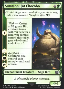 Summon: Fat Chocobo FINAL FANTASY 202 NM MTG Magic Ship Now - Image 1