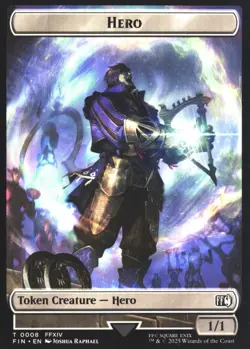 Hero (0008) // Frog Double-Sided Token FINAL FANTASY 8 // 18 NM MTG Magic Ship N - Image 1