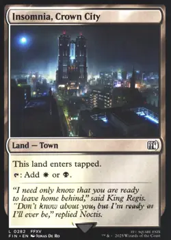 Insomnia, Crown City FINAL FANTASY 282 NM MTG Magic Ship Now - Image 1