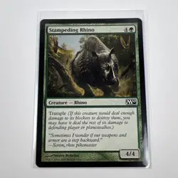 Stampeding Rhino - Magic The Gathering MTG 2010 Core Set M10 #204/249 - Image 1
