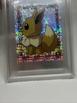 Get Graded 8 EEVEE Prism Holo 1999 Pokemon Merlin Sticker #S21 Vintage Rare - Image 4