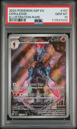 PSA 10 Gem Mint Ceruledge Illustration Rare IR 197/191 Surging Sparks Pokemon - Image 1