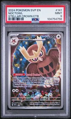 PSA 9 MINT NOCTOWL SVP EN #147 ETB Promo Pokemon TCG - Image 1