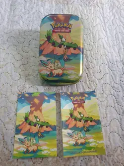 Pokemon Mini Tins w/ Stickers & Info Cards + 16 Unused Code Cards (Empty Tins) - Image 2