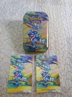 Pokemon Mini Tins w/ Stickers & Info Cards + 16 Unused Code Cards (Empty Tins) - Image 3