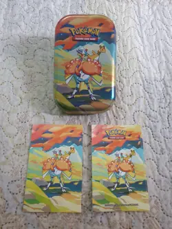 Pokemon Mini Tins w/ Stickers & Info Cards + 16 Unused Code Cards (Empty Tins) - Image 4