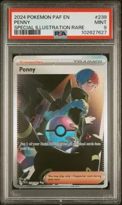 PSA 9 - Penny 239/091 SIR - Pokemon Paldean Fates Special Illustration - English - Image 1