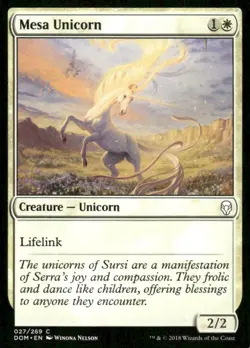 Mesa Unicorn 027/269 Dominaria MTG Magic the Gathering card - Image 1