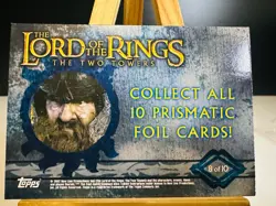 #8 Lord of The Rings The Two Towers 2002 Trading Card Prism Foil Chase Card - Image 3