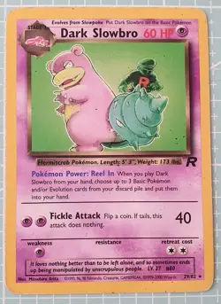 Dark Slowbro 29/82 Rare: Team Rocket Pokemon Trading Card Game TCG - Image 1