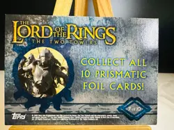 #7 Lord of The Rings The Two Towers 2002 Trading Card Prism Foil Chase Card - Image 3