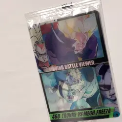 Y1705 Trunks vs Frieza Moving Battle 3D Japanese Dragon Ball Morinaga Card 468 - Image 2