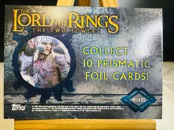 #4 Lord of The Rings The Two Towers 2002 Trading Card Prism Foil Chase Card - Image 3