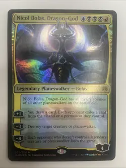 Nicol Bolas, Dragon-God -Foil Light Play MTG War of the Spark - Image 1