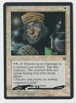 Signed Samite Alchemist HP Homelands Artist Tom Wanerstrand 1995 WOTC MTG Magic! - Image 1