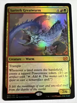 MTG Sarinth Greatwurm (Foil) [The Brothers' War, Near Mint] - Image 1