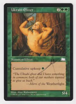 Signed Uktabi Efreet MP Weatherlight Artist Alan Rabinowitz 1997 WOTC MTG Magic! - Image 1