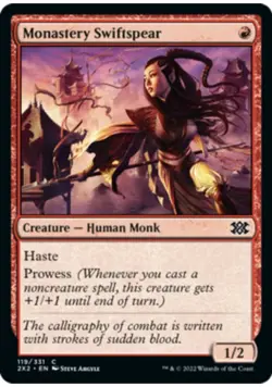 Monastery Swiftspear - Double Masters 2022 MTG Magic Human Monk - Image 1