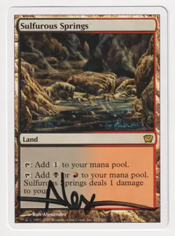 Signed Sulfurous Springs Proof LP 9th Edition Artist Rob Alexander MTG Magic AP! - Image 1