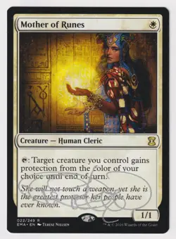 Silver Signed Mother of Runes MP Eternal Masters Artist Terese Nielsen 2016 MTG! - Image 1