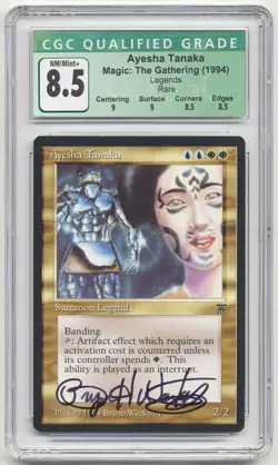 Graded Signed Ayesha Tanaka CGC 8.5 Q++ Legends Artist Bryon Wackwitz MTG Magic! - Image 1