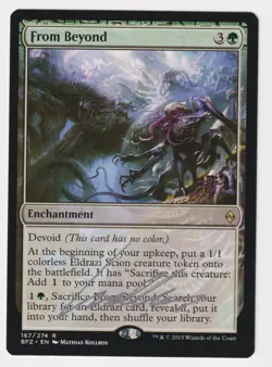 Silver Signed From Beyond LP Battle for Zendikar Artist Mathias Kollros 2015 MTG - Image 1