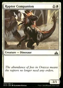 Raptor Companion 019/196 Rivals of Ixalan MTG Magic the Gathering card - Image 1