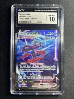Pokemon Inteleon VMAX Fusion Strike Secret Rare Full Alt Art #266 CGC 10 - Image 1
