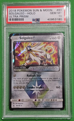 Pokemon TCG - Solgaleo HOLO 89/156 Ultra Prism PSA 10 - Image 1