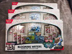 Pokemon 151 Blooming Waters Premium Collection - NEW, SEALED, SET OF 3 - Image 1