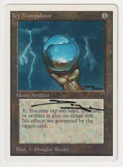 Signed Icy Manipulator MP Unlimited Edition Artist Douglas Shuler 1993 MTG Magic - Image 1