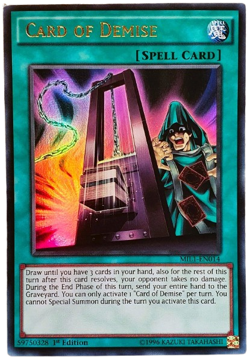 Yugioh Card of Demise MIL1-EN014 Ultra Rare 1st Edition NM - Image 1
