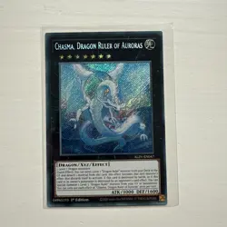 Chasma Dragon Ruler of Auroras ALIN-EN047 Secret Rare NM 1st Yugioh - Image 1