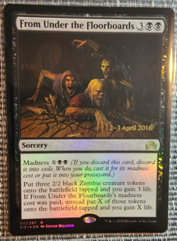 2016 MTG Shadows Over Innistrad From Under the Floorboards FOIL Prerelease Promo - Image 1