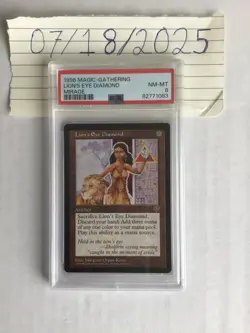 MTG 1996 Mirage Lion's Eye Diamond PSA Graded 8 MINT Reserve List - Image 1