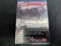 MTG Magic the Gathering FOIL Oliphaunt Borderless LTR! - Image 1