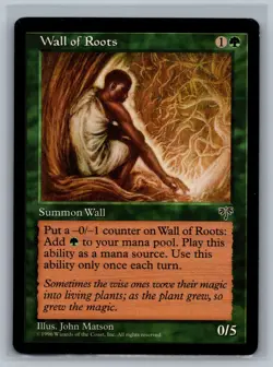 Magic The Gathering Mirage Wall of Roots MTG TCG CCG - Image 1