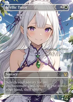 MTG - Idyllic Tutor - Fanart Borderless Style - EDH / Playtest - Image 1