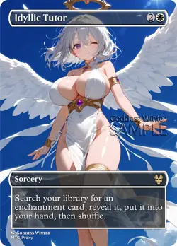 MTG - Idyllic Tutor - Fanart Borderless Style - EDH / Playtest - Image 1