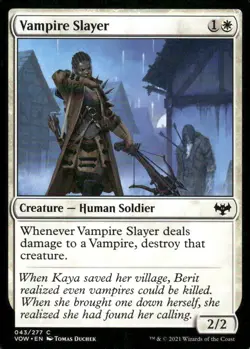 Vampire Slayer 043/277 Inistrad Crimson Vow MTG Magic the Gathering card - Image 1