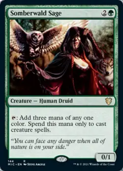 Somberwald Sage - Light Play MTG Commander 2021 Midnight Hunt - Image 1